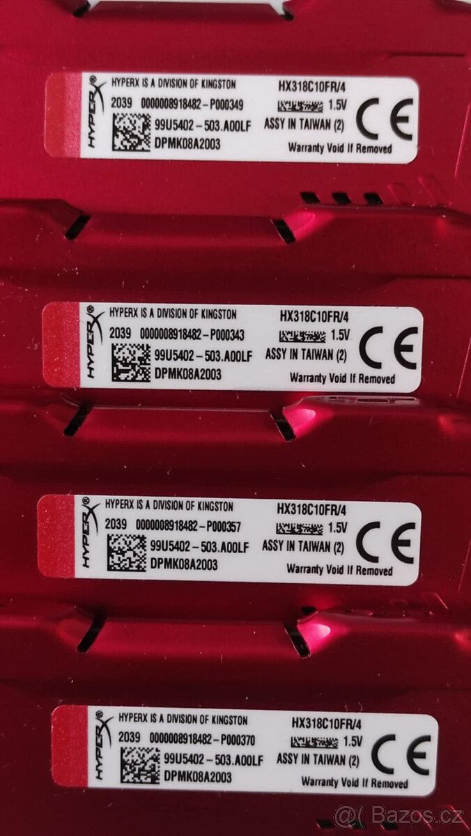 4x4GB 16GB DDR3 1866 HyperX Fury - 2