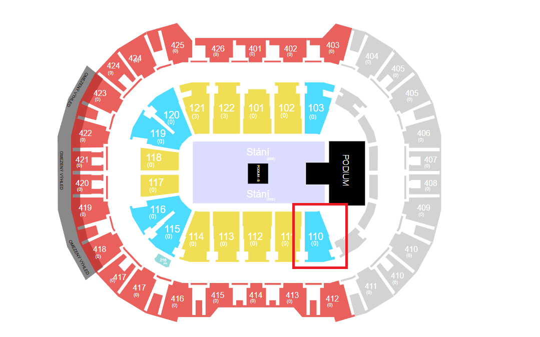 Calin O2 aréna 1.12. 3 vstupenky vedle sebe u podia - 2