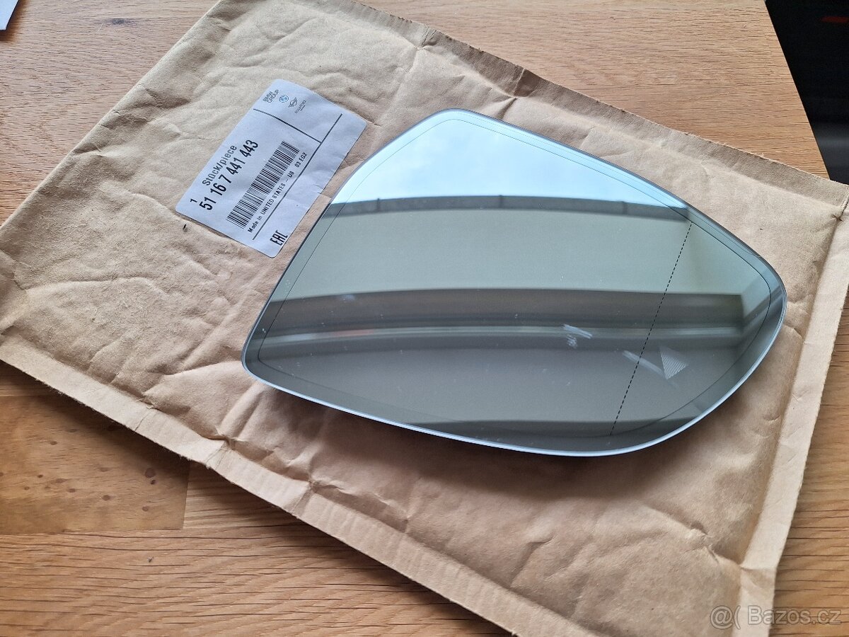 OEM BMW levé zrcátkové sklo – vyhřívané, Driving Assistant - 2