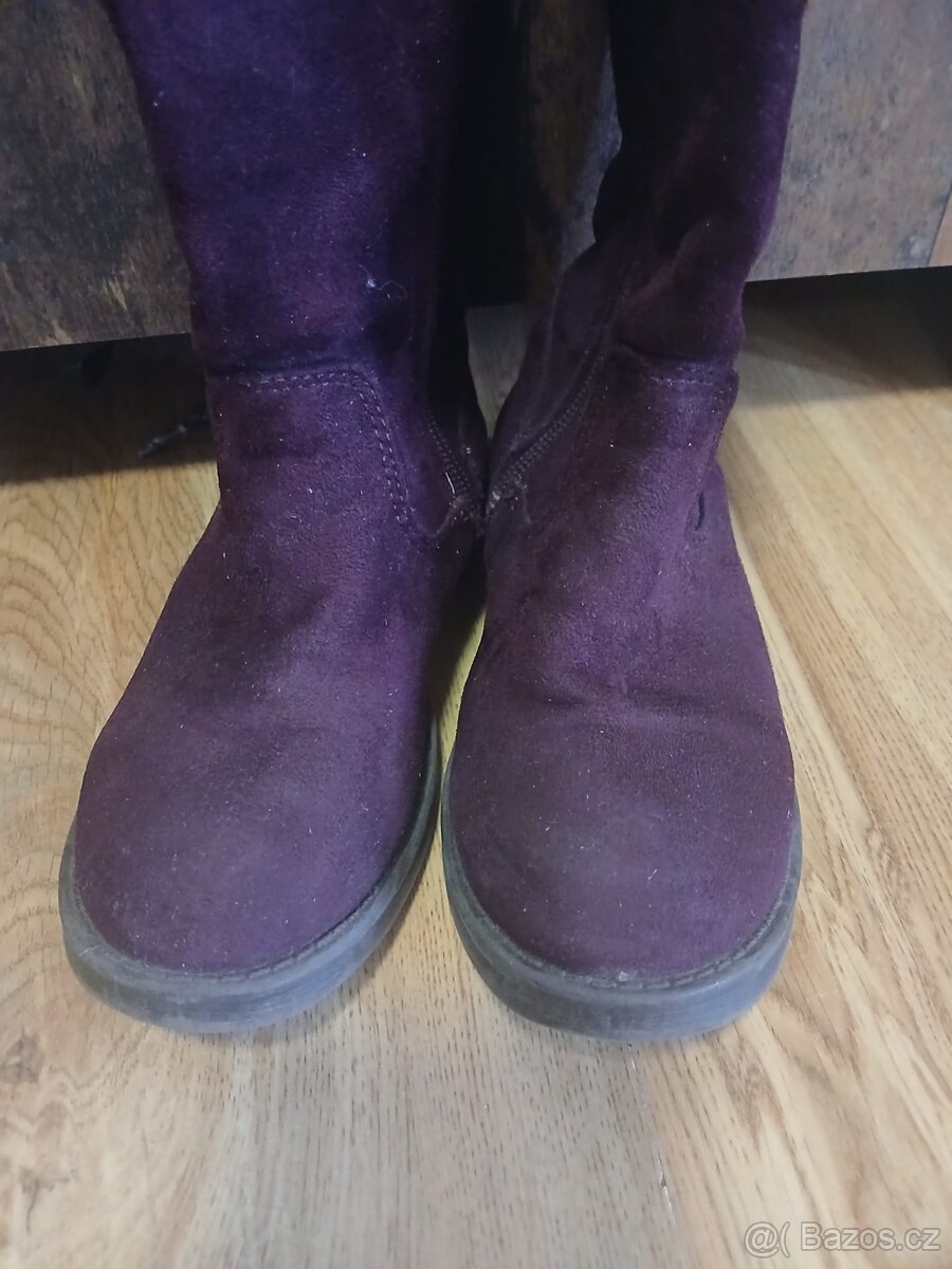 Semišové kozačky X-TI, vel. 28 - 2