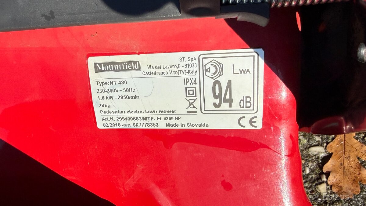 elektrická sekačka mountfield - 2