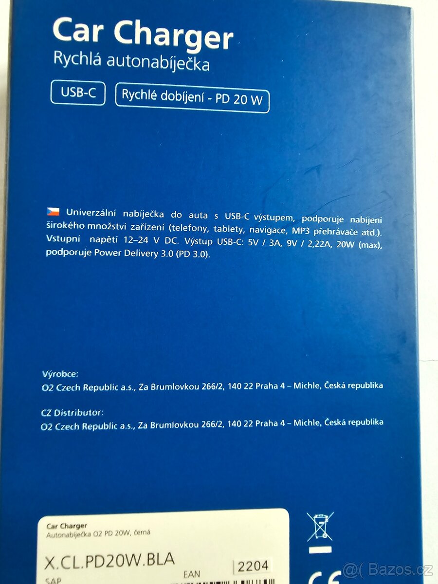 Autonabíječka PD 20W nová. - 2