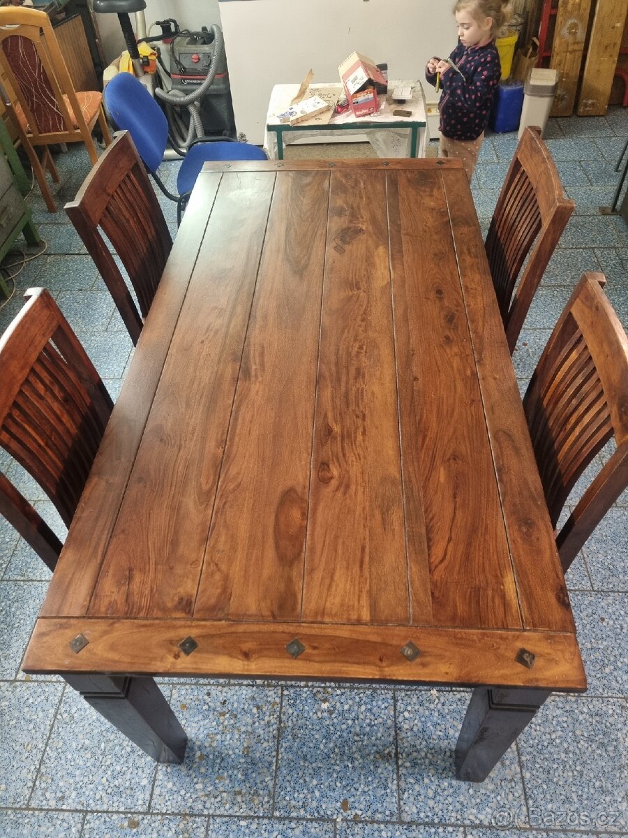 Teakový stůl 180cmx90cm - 2