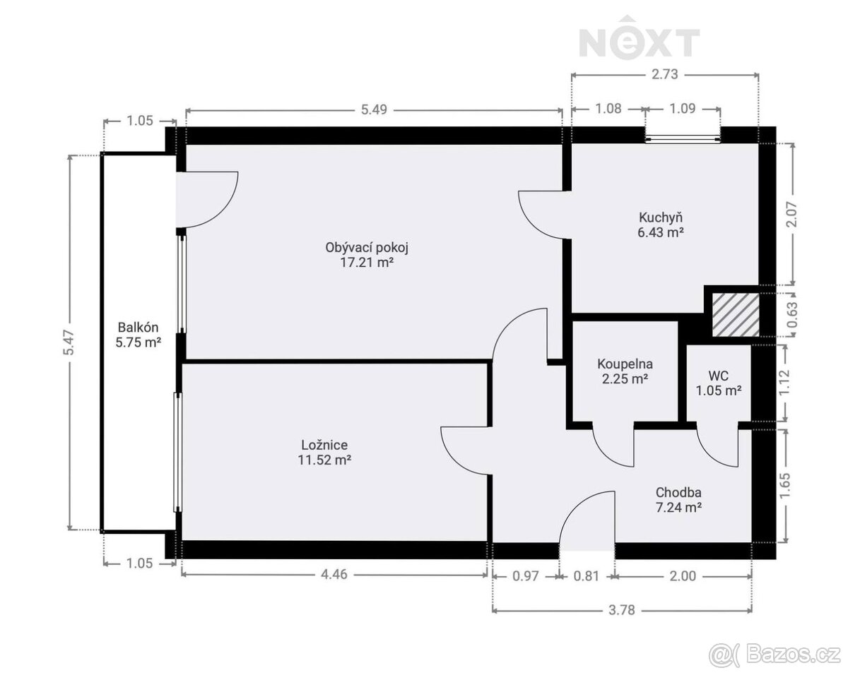 Prodej byt 2+1, 46㎡ - 2