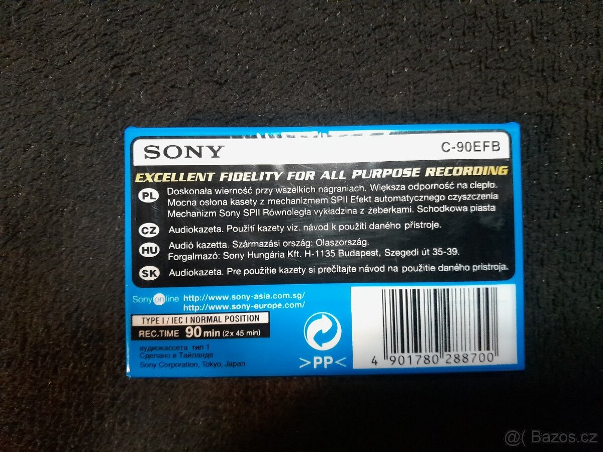 Audiokazeta Sony EF 90 (nerozbalená) - 2