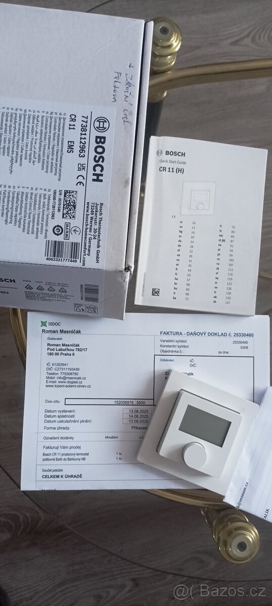 Prodám prostorový regulátor Bosch CR11 - 2