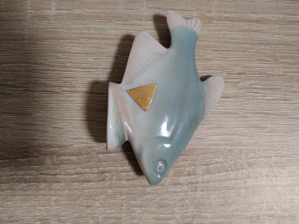 Retro porcelánová rybička Royal Dux. - 2