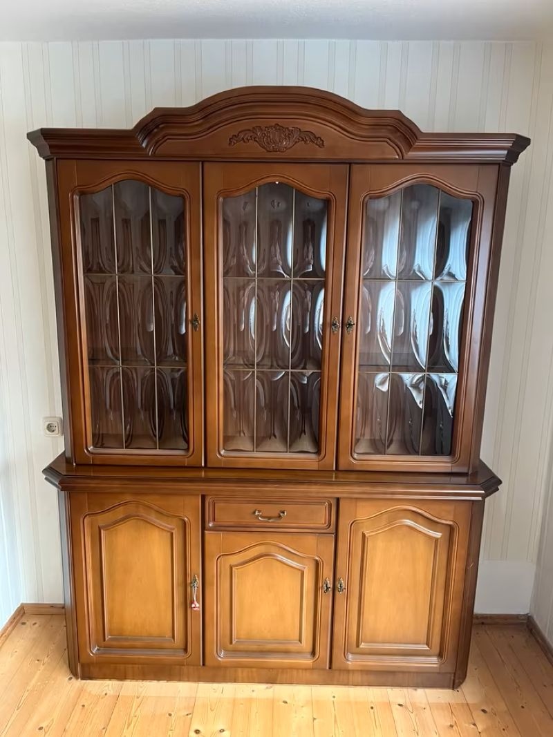 Vitrína rustikální - masivní, výška 202 cm - 2