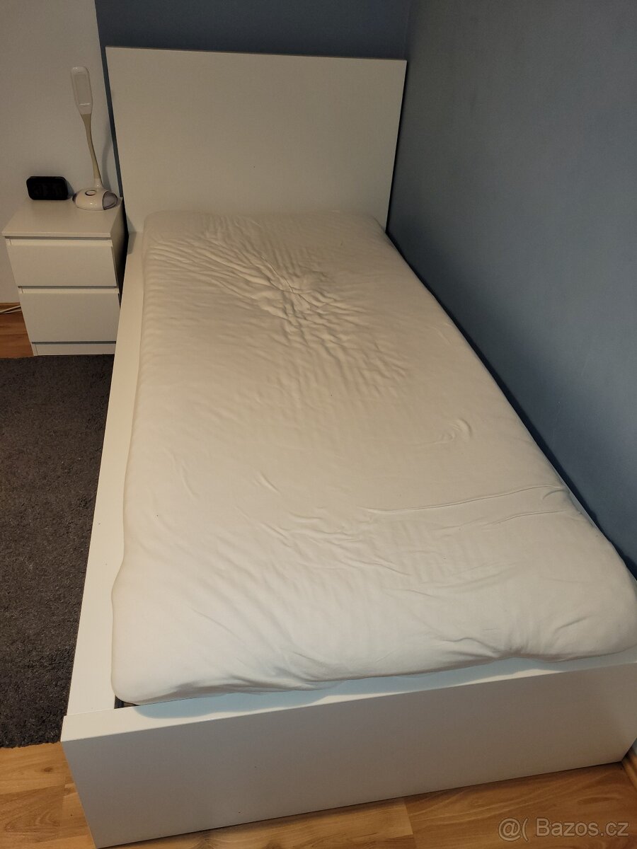Postel Ikea Malm bílá 90×200 cm - 2 x - 2