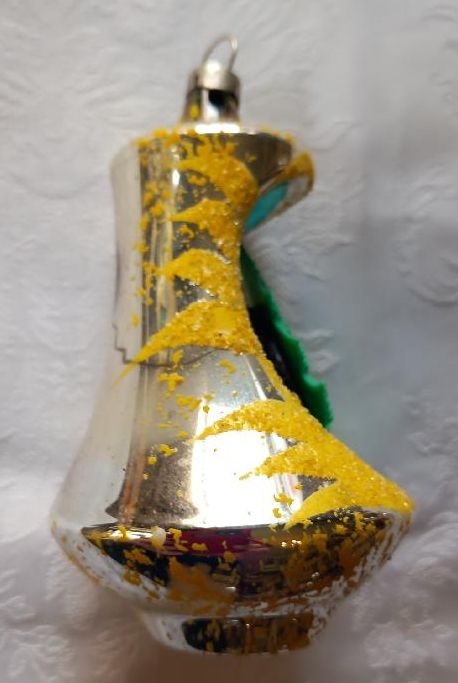 Vánoční ozdoba RETRO, zvonek se stromečkem - 2