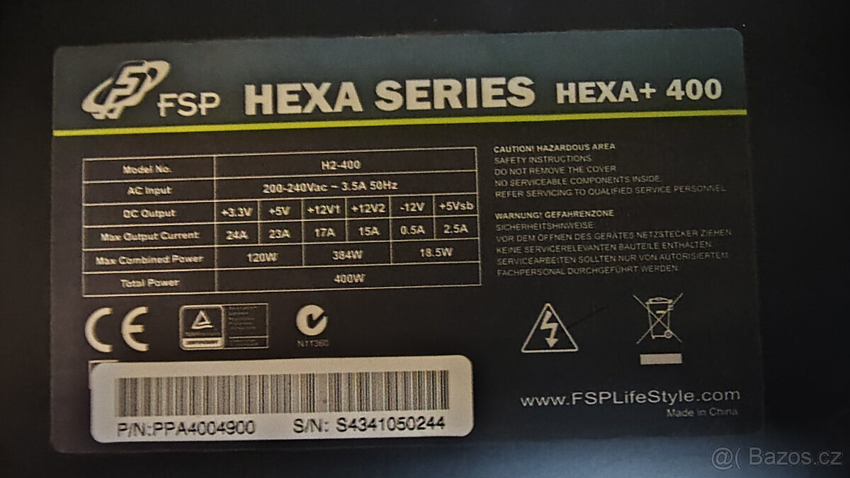 Zdroj FSP HEXA+ 400W - 2