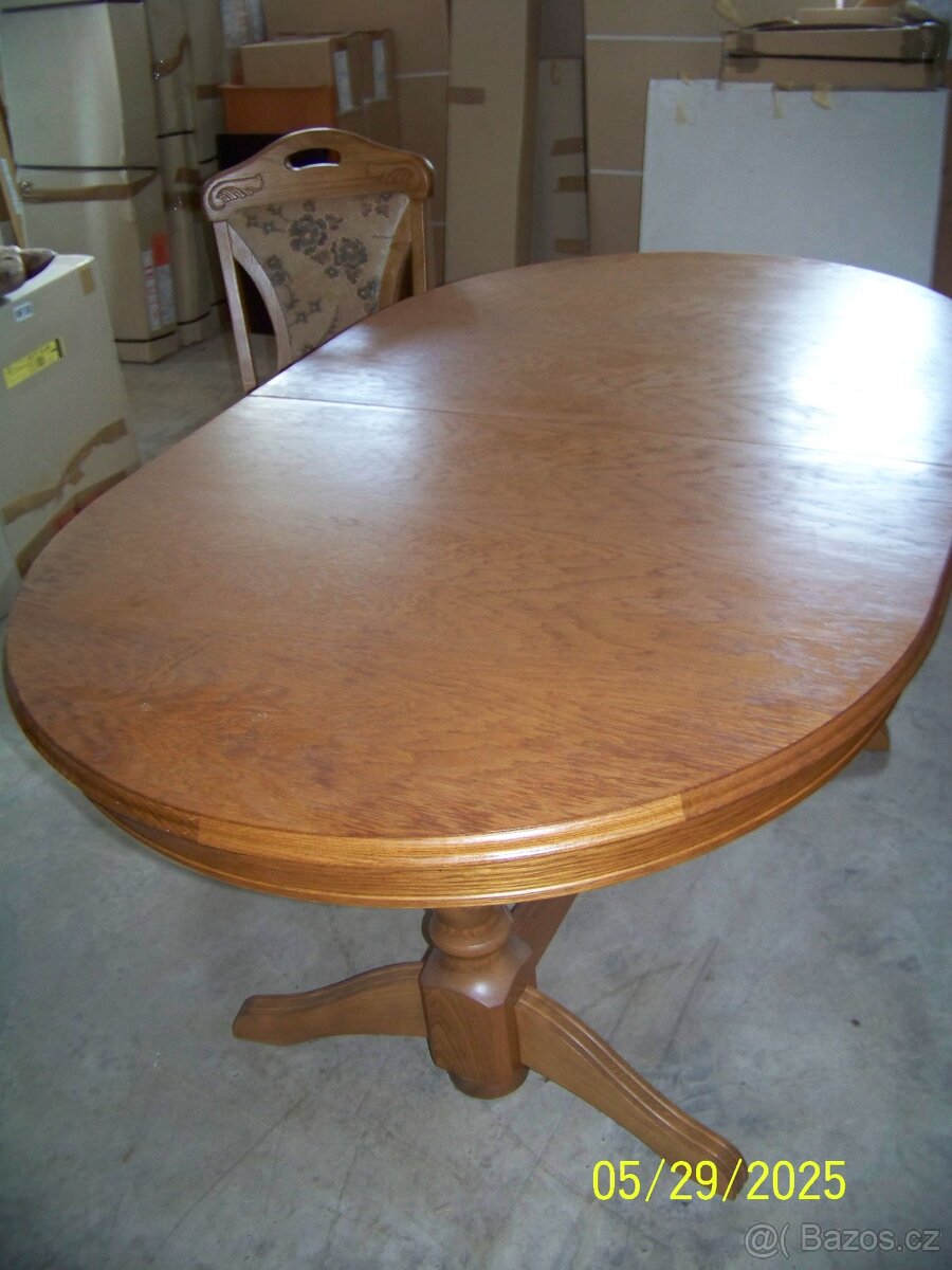 Stůl + Židle dub rustikál - 2