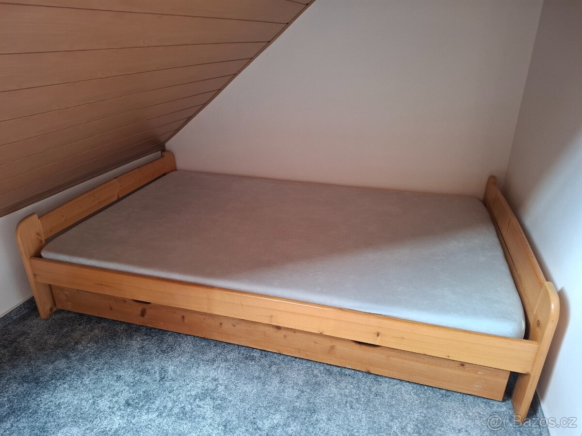 Dřevěná postel 120 cm - 2
