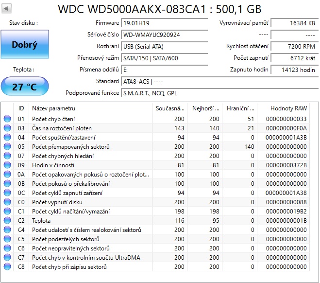 1x HDD WD Caviar Blue WD5000AAKX - 2