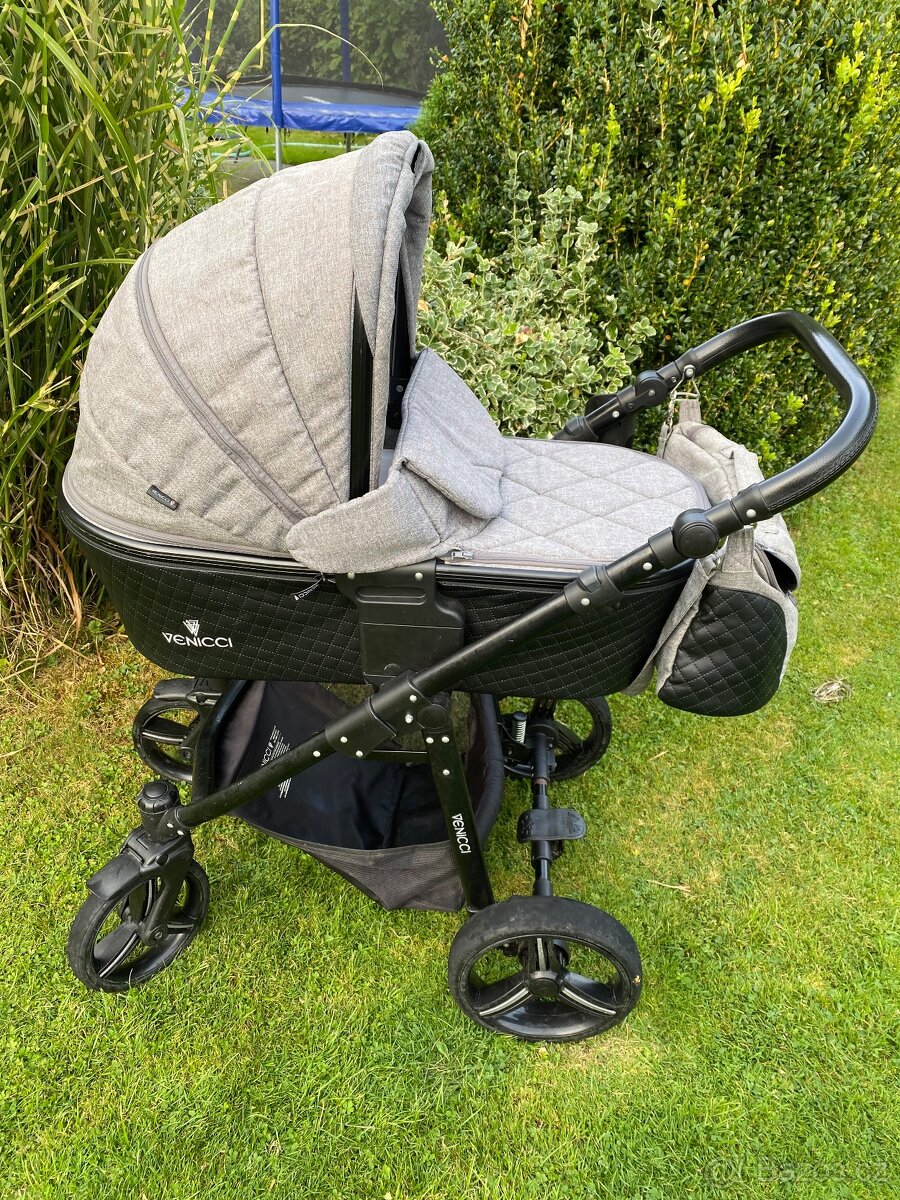 Kombinovaný kočárek venicci shadow denim grey - 2