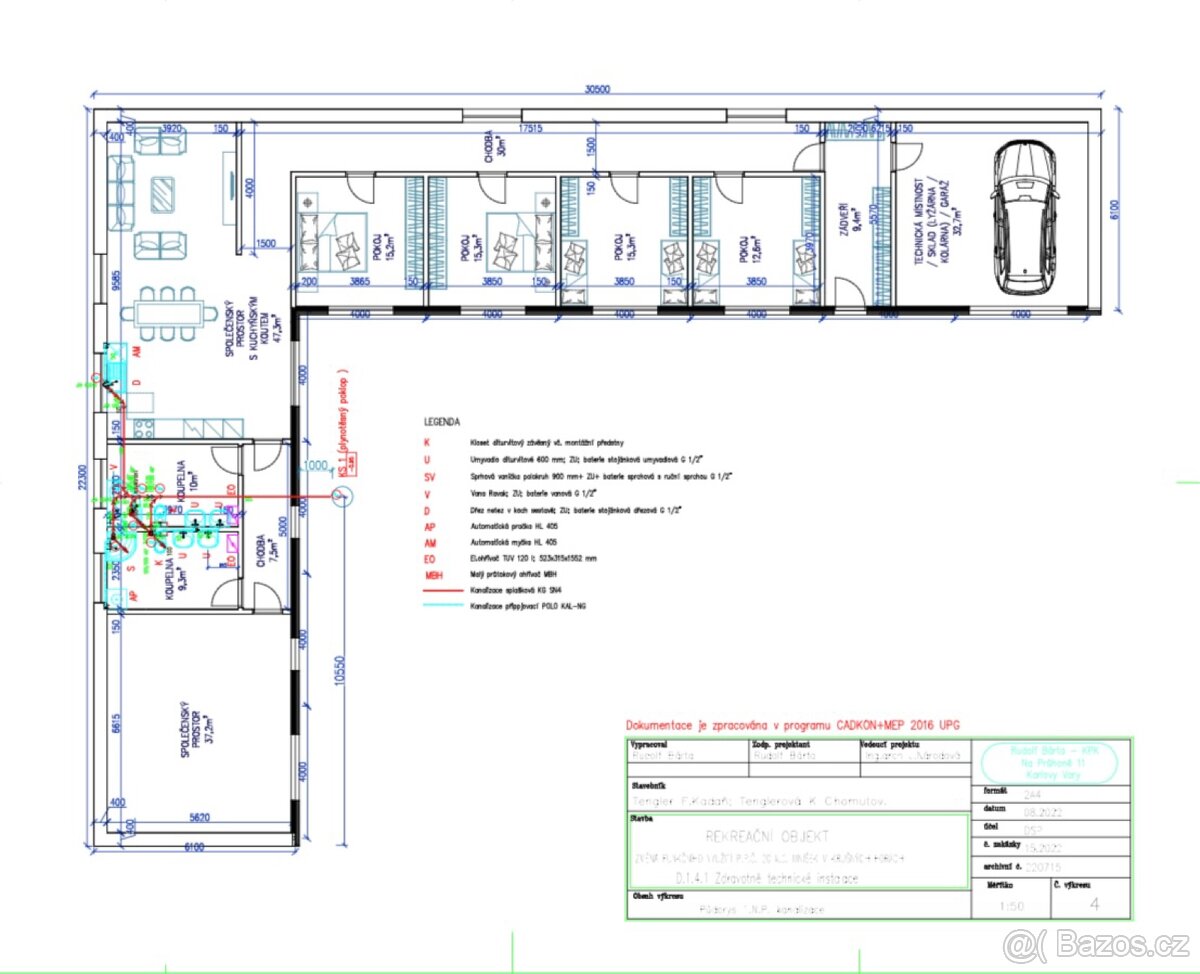 Pozemek s základem na barák a projektem - 2