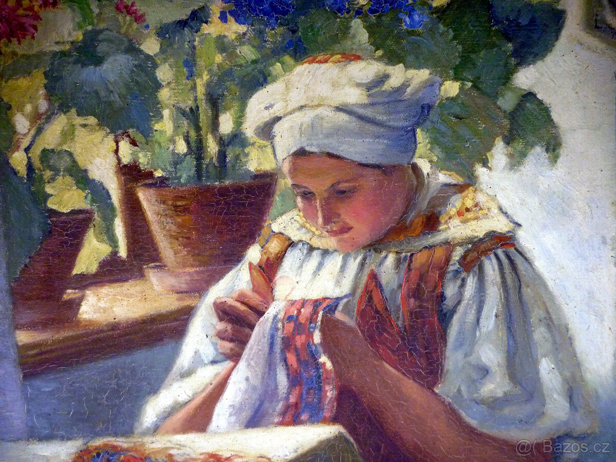 Obraz Vyšívačka - Vojtěch Pernica - 2