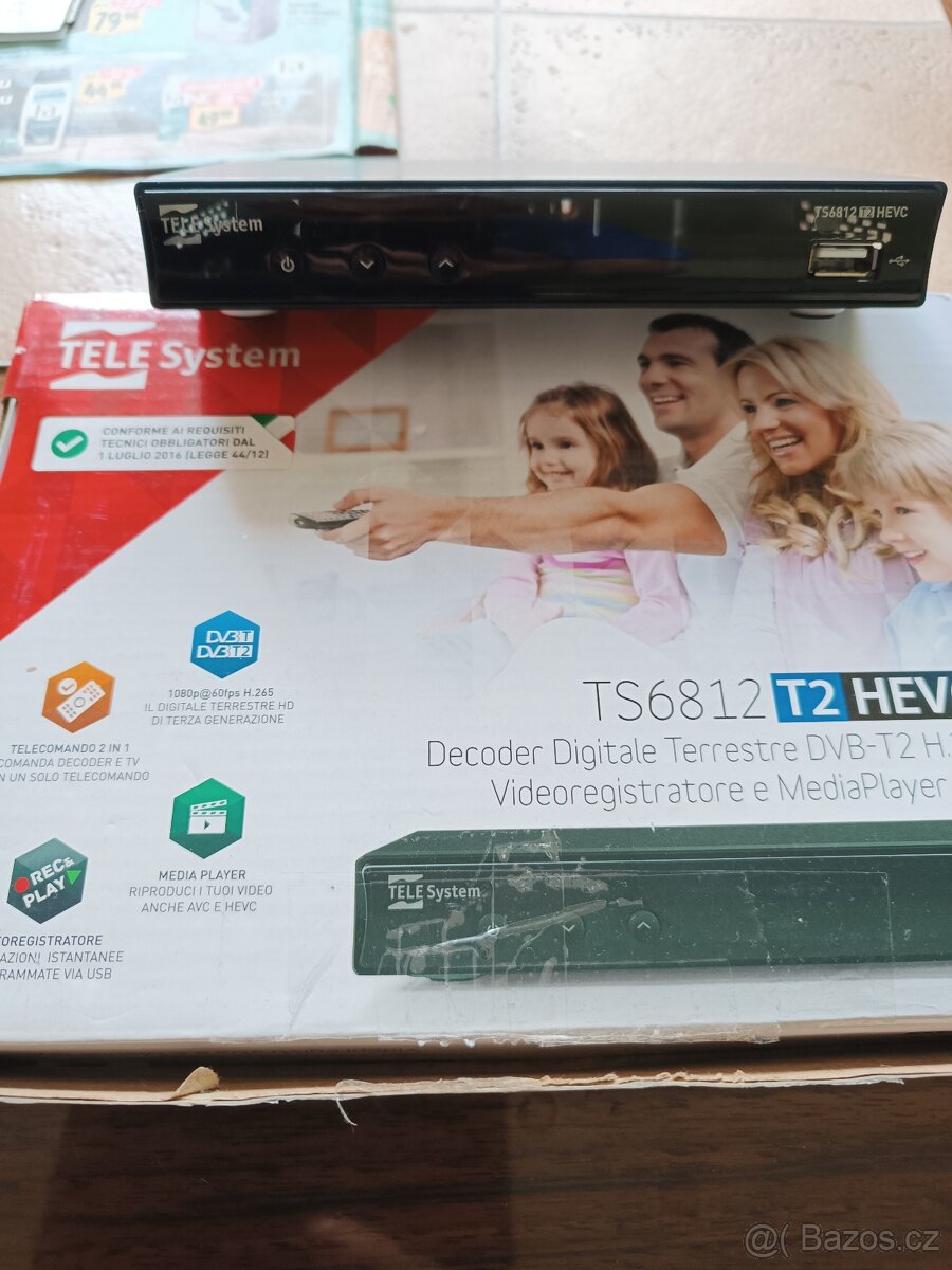 Prodám setobox Media plaer T2 H.265. - 2