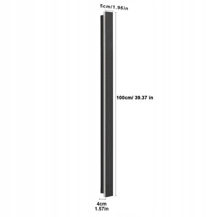 100 CM LED NÁSTĚNNÁ LAMPA FASÁDNÍ VENKOVNÍ DLOUHÁ - 2