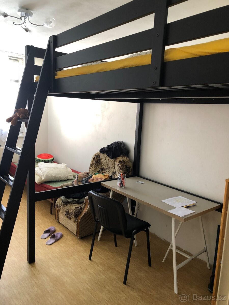 STORÅ - Rám vysoké postele 140x200cm černá - 2