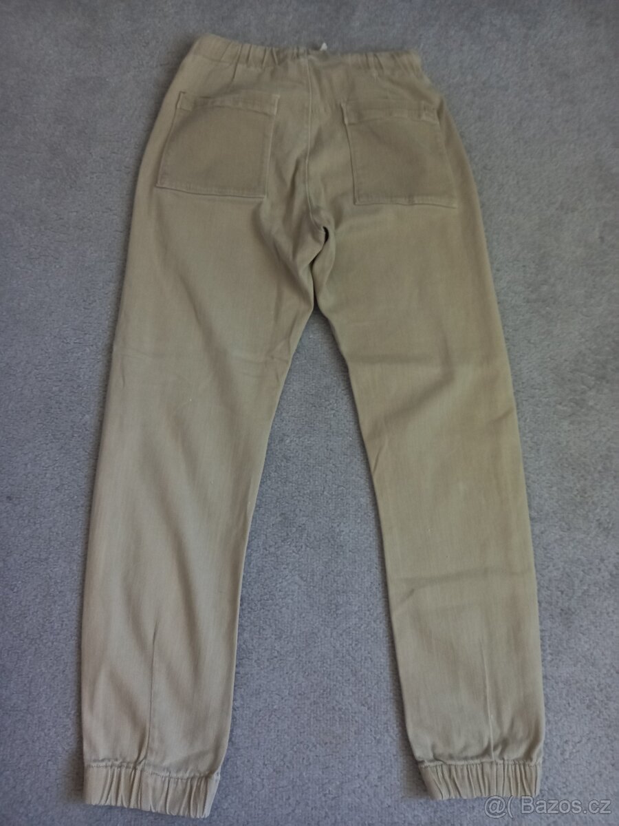Béžové kalhoty 164 ZARA elasticky pas - 2