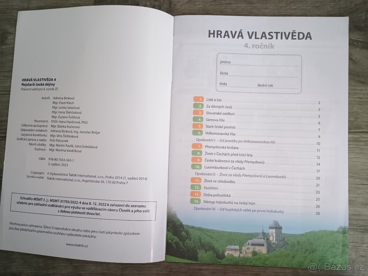 Hravá vlastivěda, 4. ročník - 2