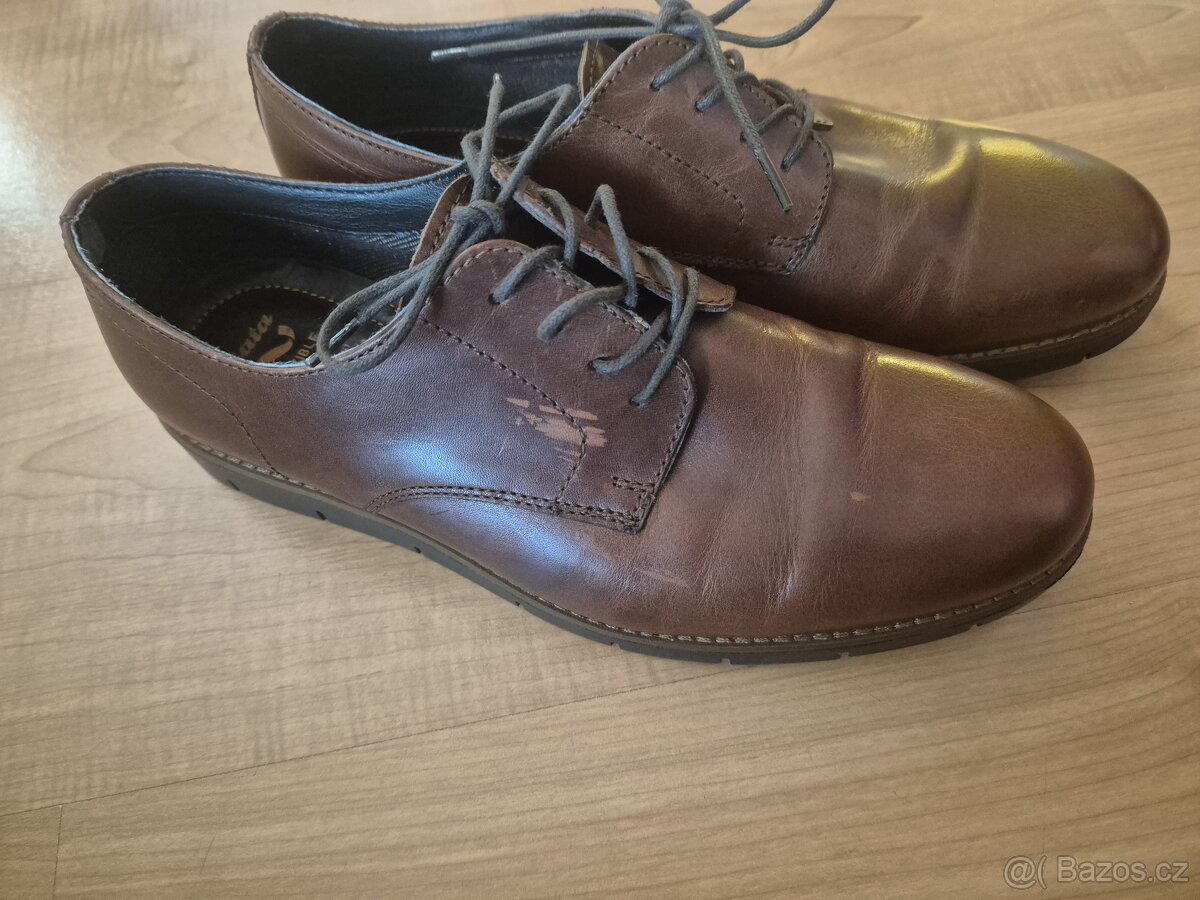 Společenské vycházkové boty pánské v.40 hnědé Baťa - 2