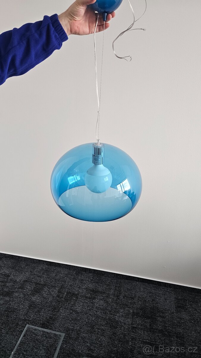 Kartell designová závěsná svítidla FL/Y Small, modrá světlá - 2