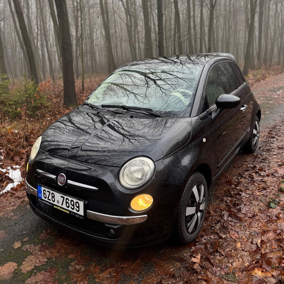 Fiat 500 1.2 2012 – panoramatická střecha, bílý interiér, - 2