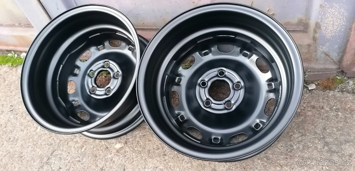 2ks Fabia plechové disky 5X100 , 14" - 2