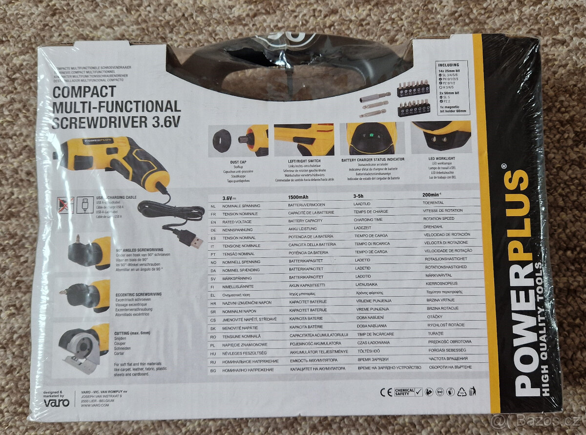 Multifunkční šroubovák se 3 nástavci - nový, nepoužitý - 2