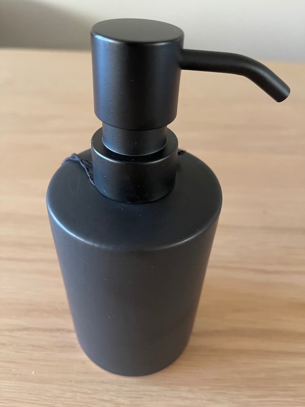 Dávkovač mýdla, černé matné sklo, sleva 50% - 2
