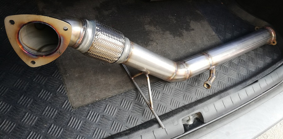 Volvo S60 I, S80 I, V70 II - 3" DOWNPIPE-nerez - 2