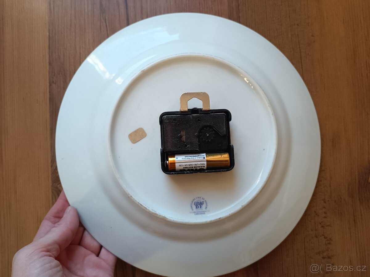 Cibulák talířové porcelánové hodiny - 2