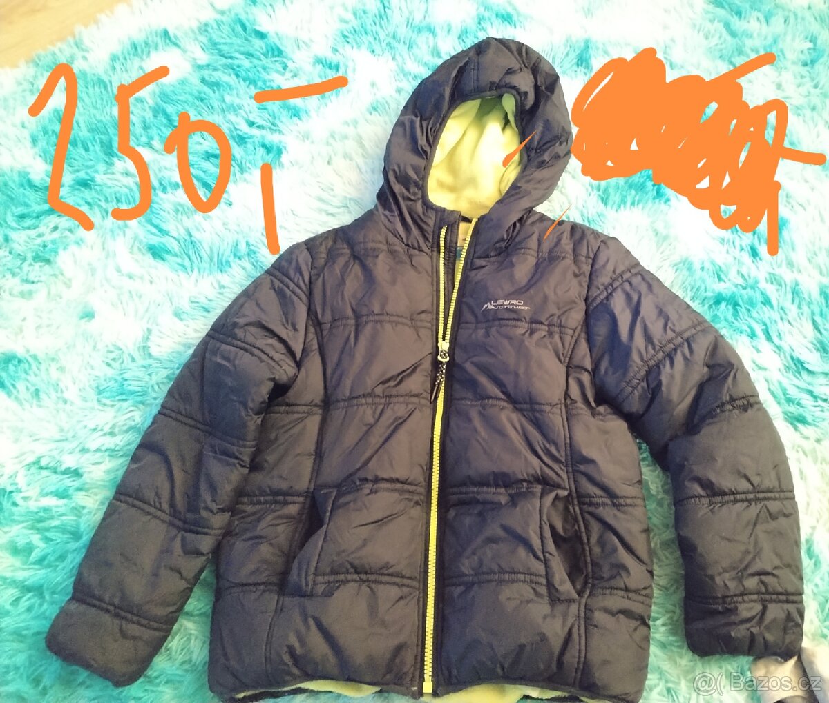 Zimní bunda chlapecká 128/134 + pláštěnka+punčochy - 2