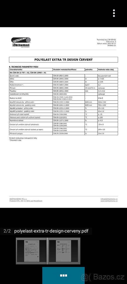 Asfaltový pás POLYELAST EXTRA TR DESIGN 5.2 kg/ m čtv - 2