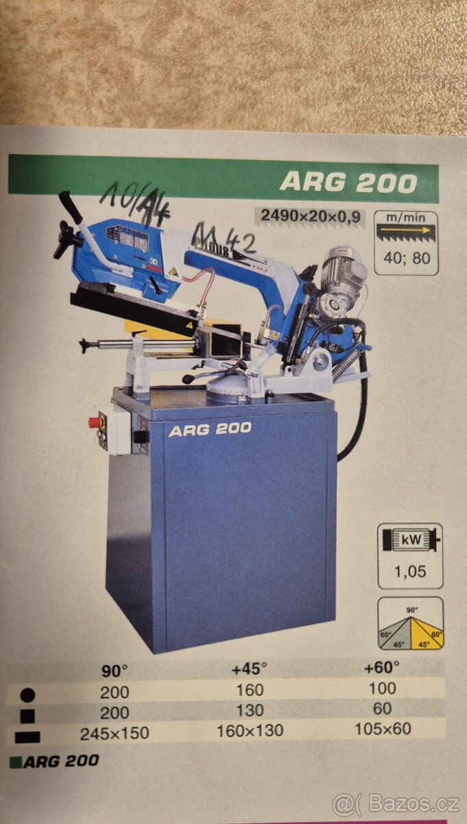 pásová pila na kov Pilous - 2