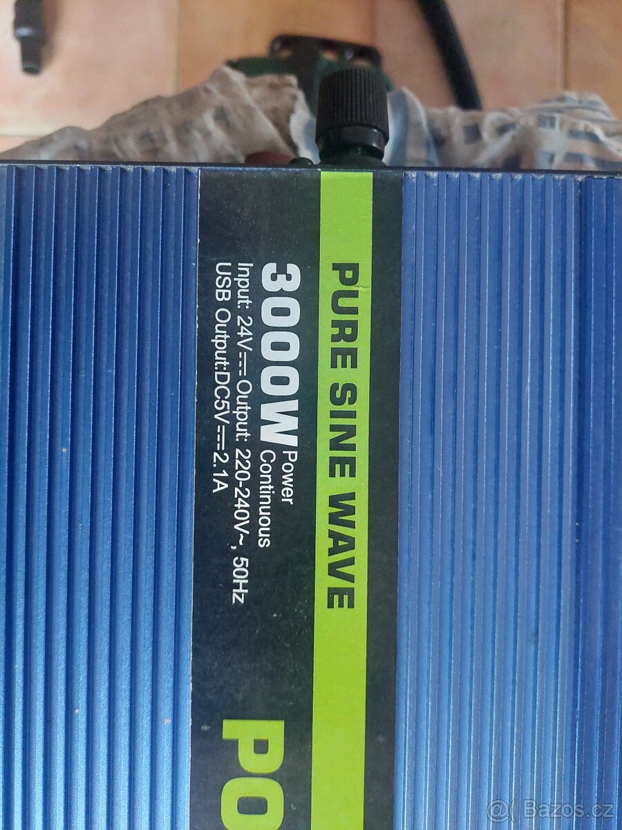 měnič napětí z 24V DC na 230V AC 3000W sinus - 2