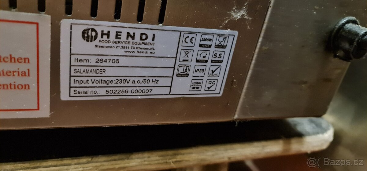 Salamander HENDI, 3600W - 2