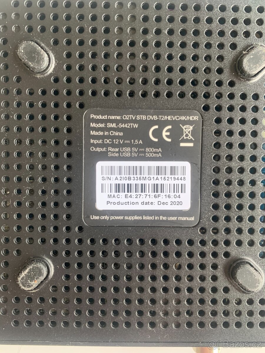 Oneplay / O2 set-top box, SML-5442TW - 2