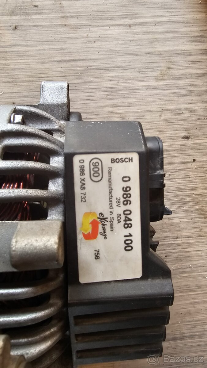 Alternátor Bosh 0986048100 28V 80A - 2