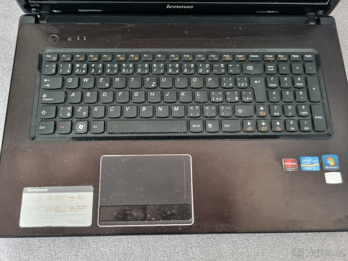 Lenovo G770, 17" na díly - 2