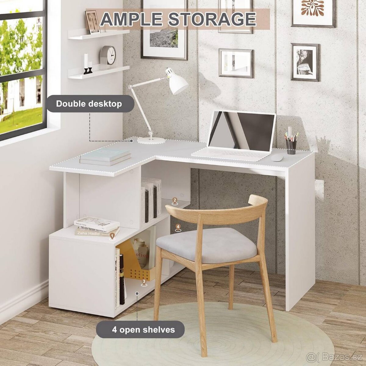 Rohový pracovní stůl NOVÝ - 2