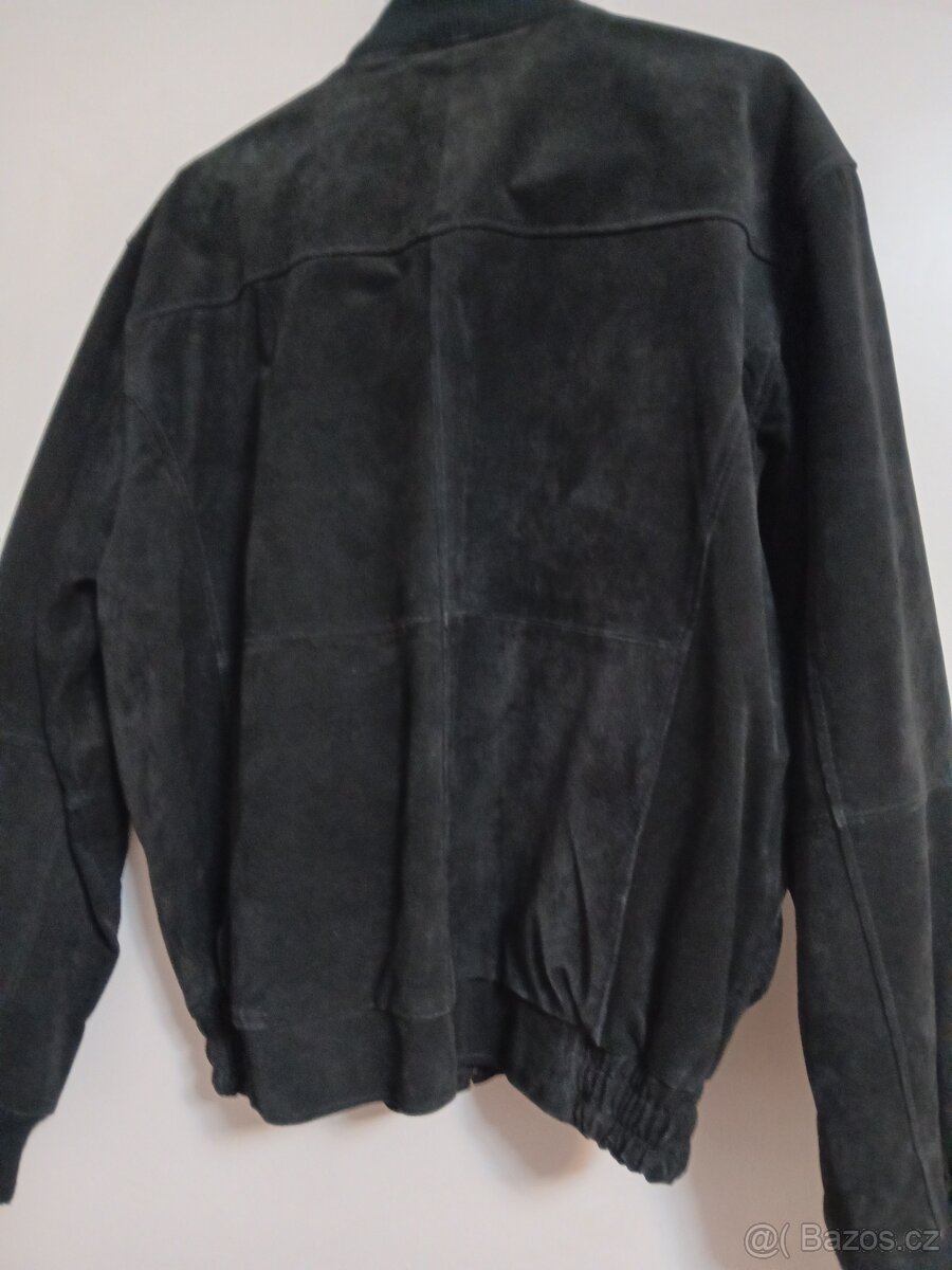 Panska kožená bunda cerna - 2