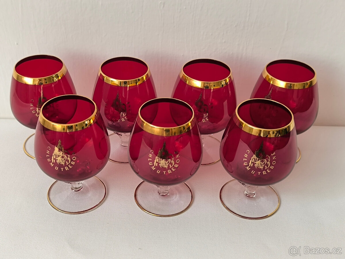 Skleničky červené 7x - Chlum u Třeboně - 2