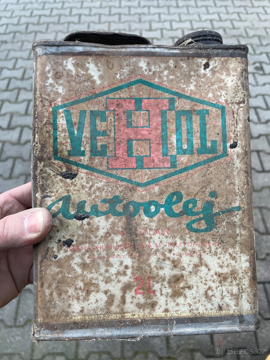 Prodám starou plechovku od oleje VEHOL - 2