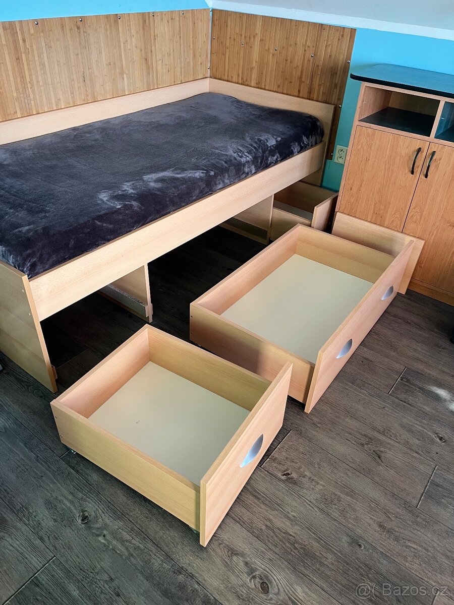 Postel s úložným prostorem 90x200 - 2