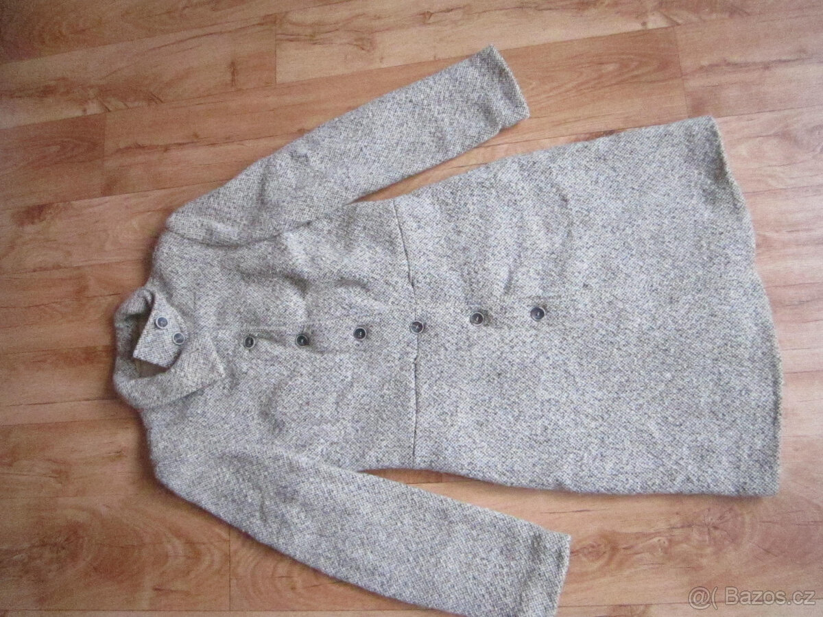 Zimní kabát zn. Tatuum, vlna, vel. M/38, melír - 2