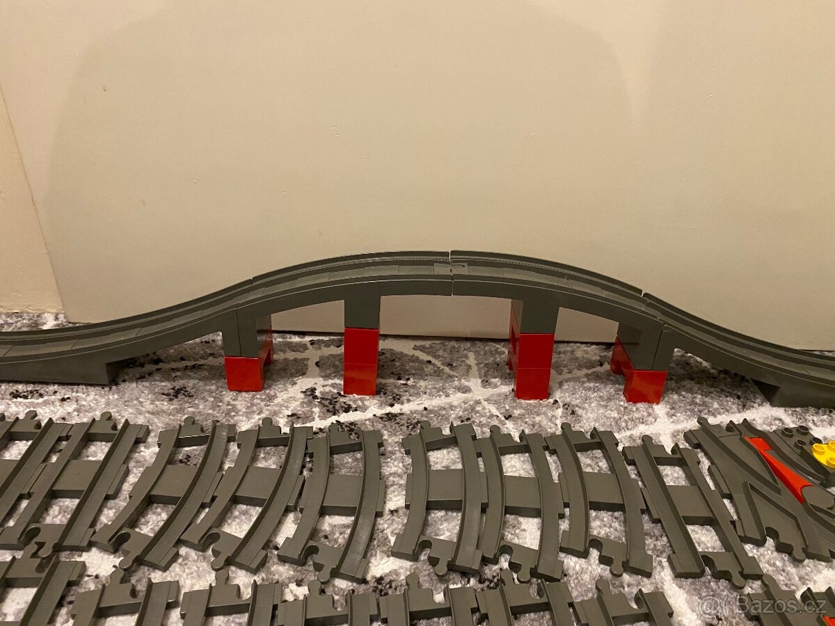 Lego Duplo železnice XXL-most, tunel, koleje, mašina intelli - 2