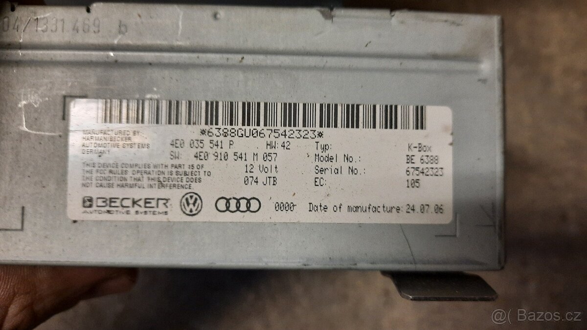 Jednotka radia audi a6 4f a8 4e - 2